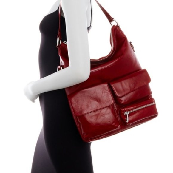 hobo explorer leather shoulder bag